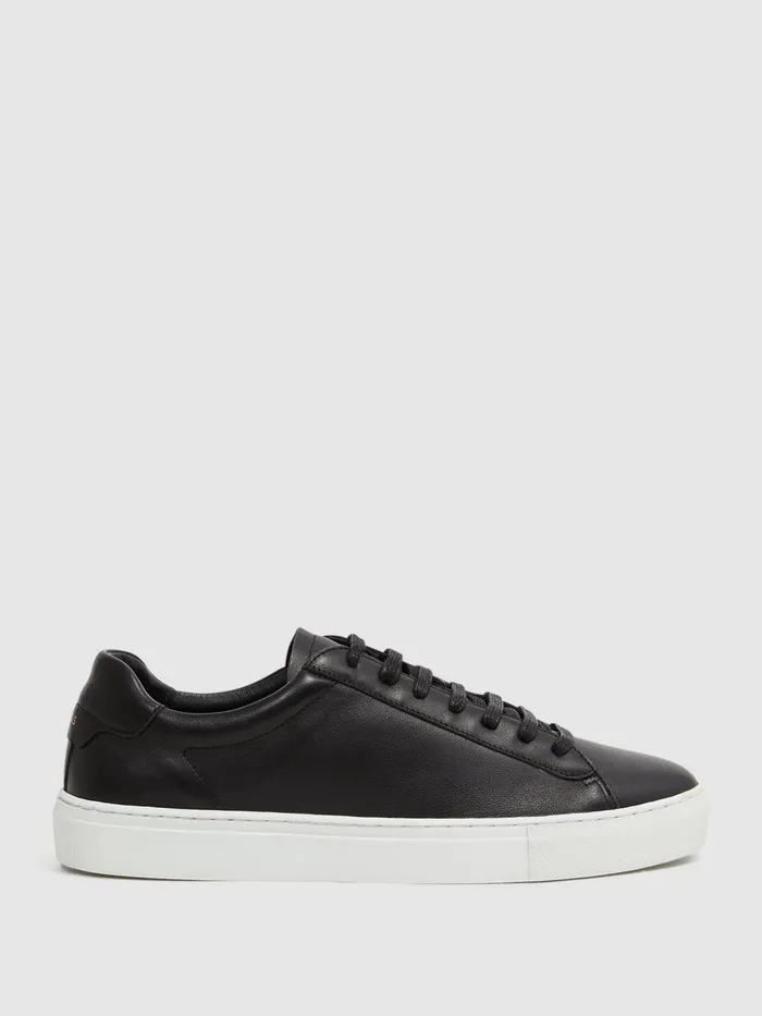 Reiss Trainers Finley Leather Trainers Black 8211 Men