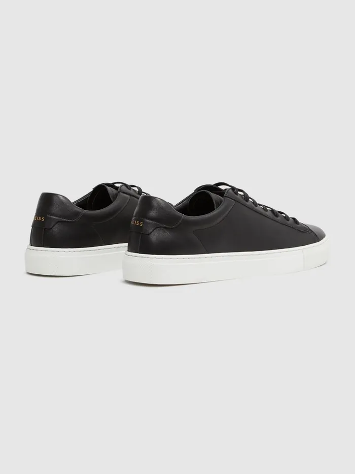 Reiss Trainers Finley Leather Trainers Black 8211 Men