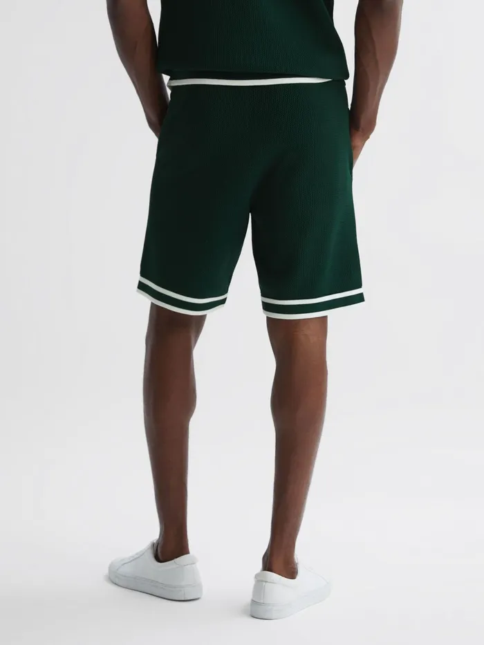 Reiss Trousers Andre Reiss Ch Knitted Drawstring Shorts Dark Green 8211 Men