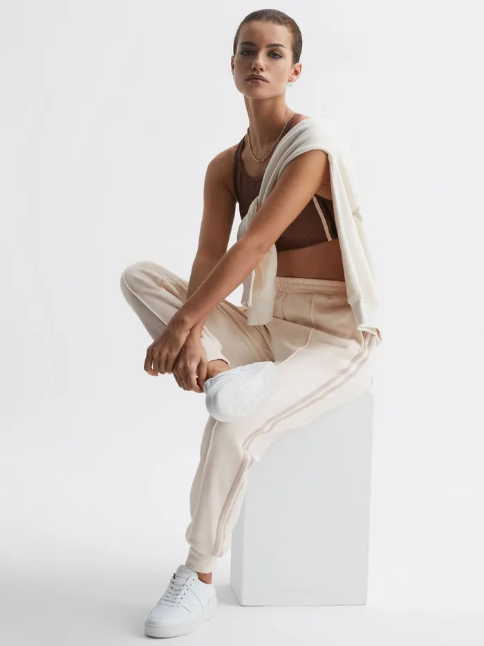 Reiss Trousers Baja Blair The Upside Side Stripe Joggers Natural 8211 Women