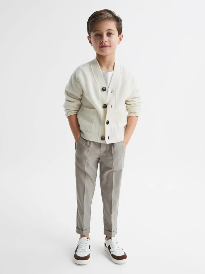 Reiss Trousers Brighton Pleat Front Relaxed Trousers Taupe 8211 Children
