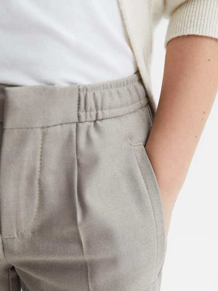 Reiss Trousers Brighton Pleat Front Relaxed Trousers Taupe 8211 Children