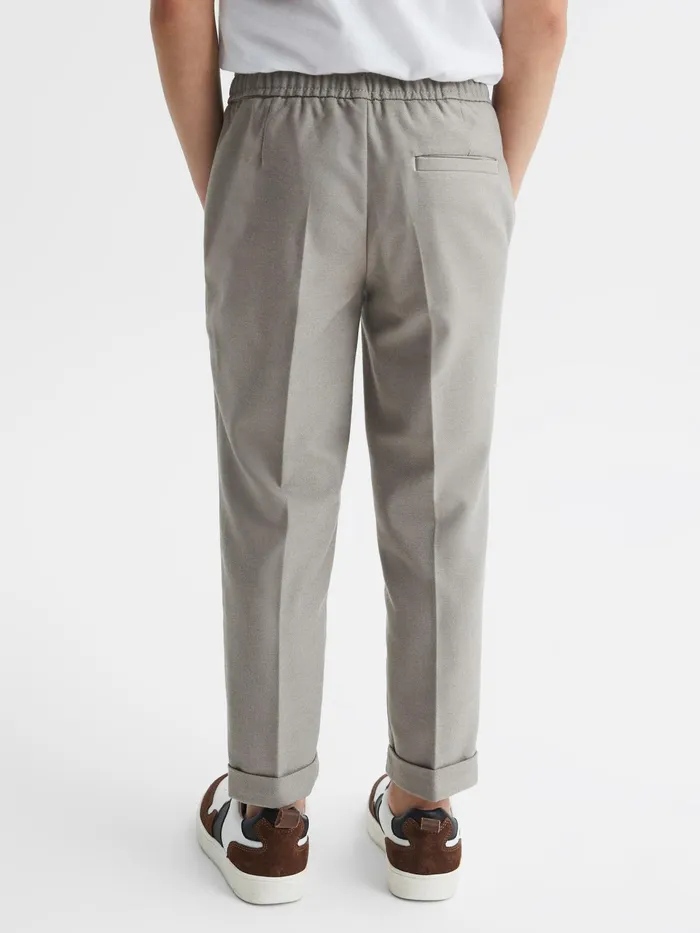 Reiss Trousers Brighton Pleat Front Relaxed Trousers Taupe 8211 Children
