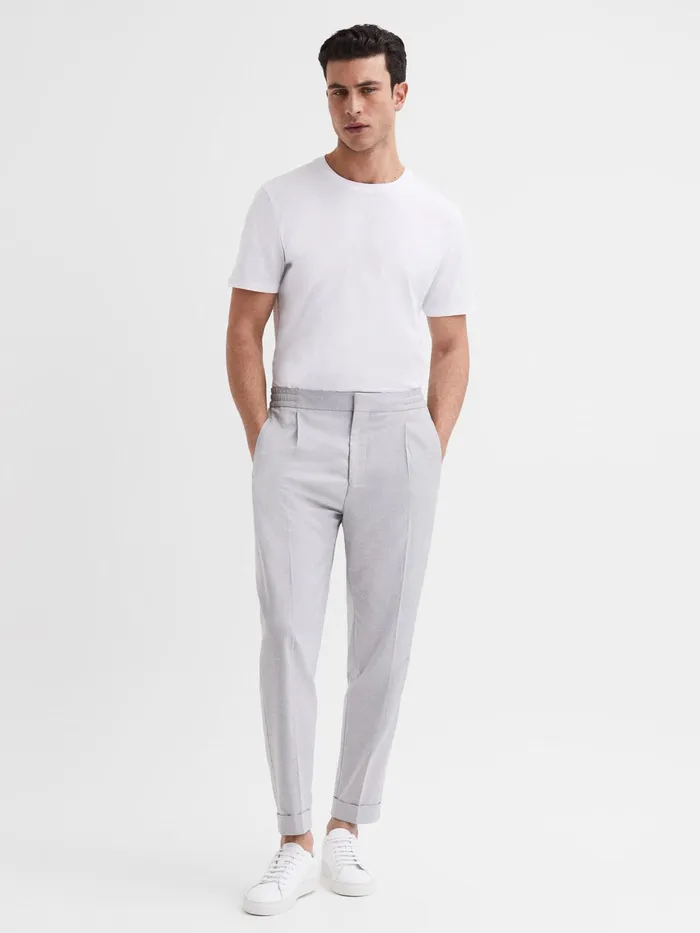 Reiss Trousers Brighton Pleat Front Trousers Airforce Blue 8211 Men