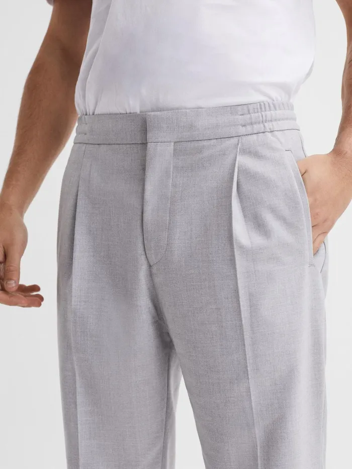 Reiss Trousers Brighton Pleat Front Trousers Airforce Blue 8211 Men