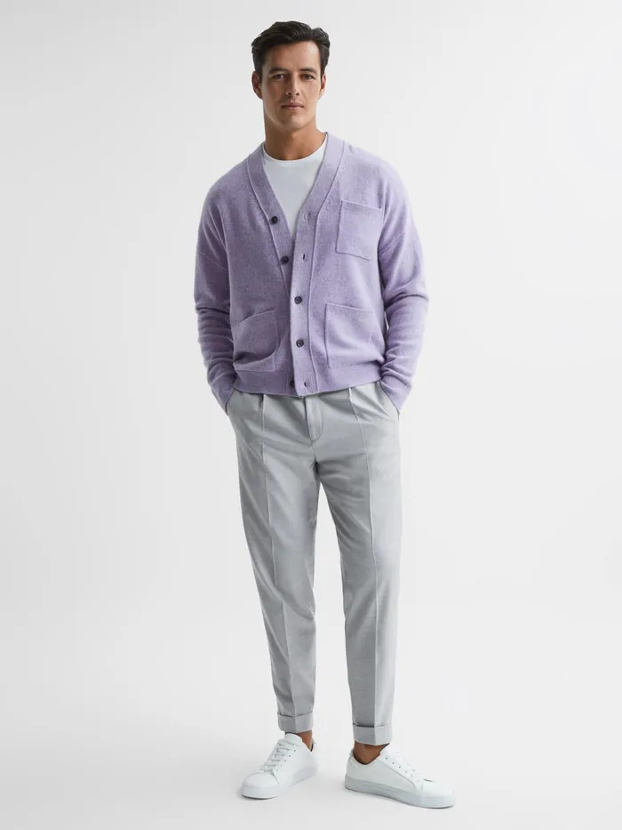 Reiss Trousers Brighton Pleat Front Trousers Airforce Blue 8211 Men
