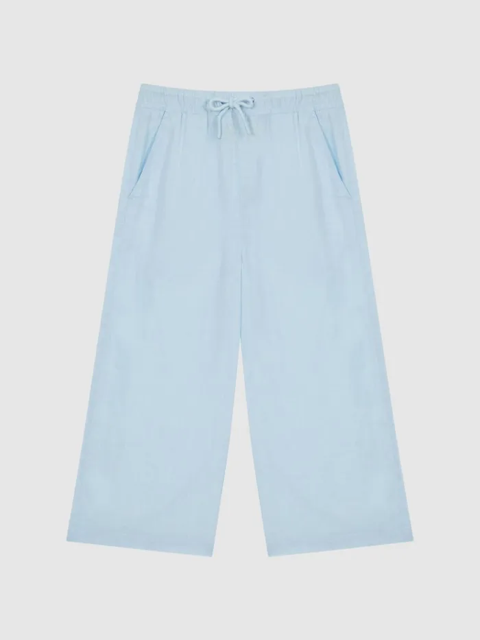 Reiss Trousers Cleo Linen Drawstring Trousers Ice Blue 8211 Children