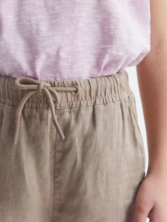 Reiss Trousers Cleo Linen Drawstring Trousers Mink 8211 Children