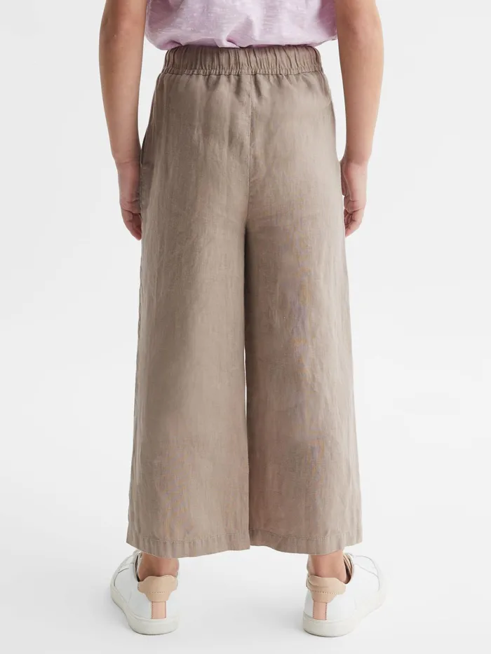 Reiss Trousers Cleo Linen Drawstring Trousers Mink 8211 Children