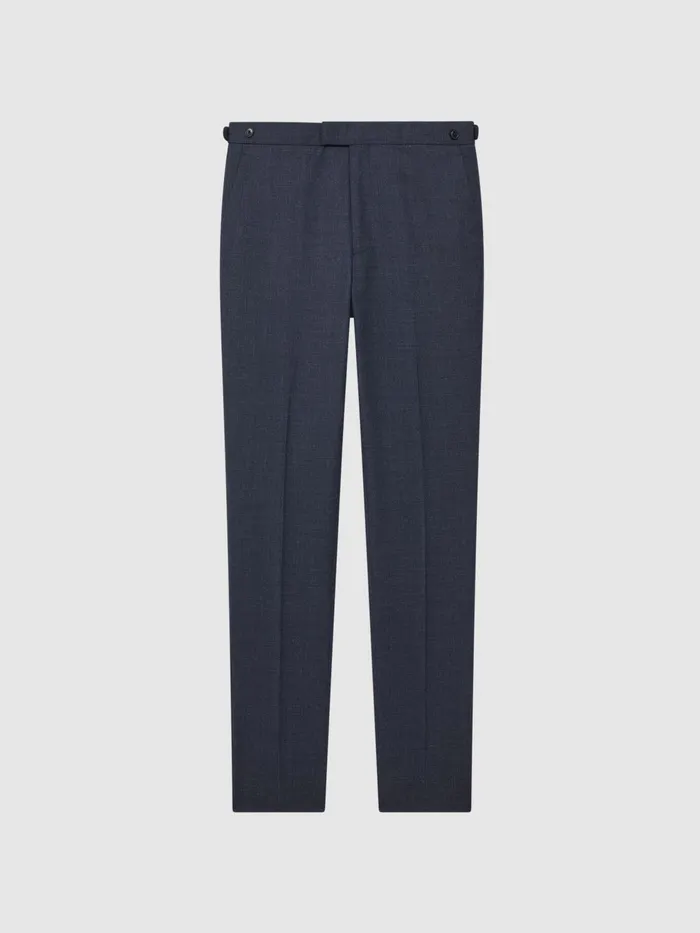 Reiss Trousers Dunn Textured Slim Fit Trousers Navy 8211 Men