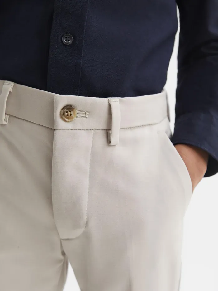 Reiss Trousers Eastbury Slim Fit Chinos Stone 8211 Children