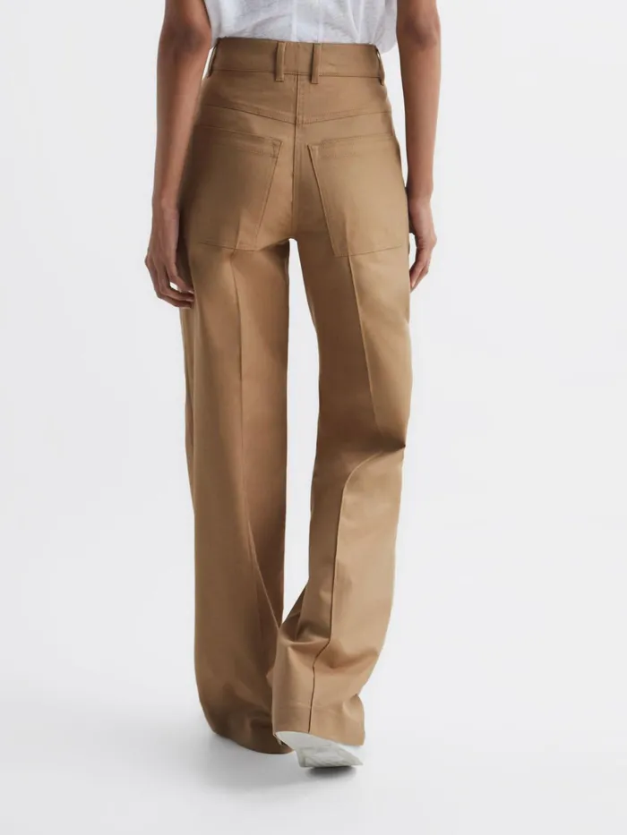 Reiss Trousers Eliana Wide Leg Combat Trousers Camel 8211 Women