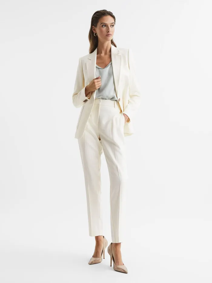 Reiss Trousers Ember Highrise Slim Leg Trousers Camel 8211 Women