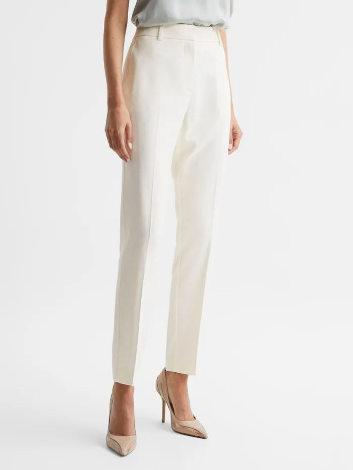 Reiss Trousers Ember Highrise Slim Leg Trousers Camel 8211 Women