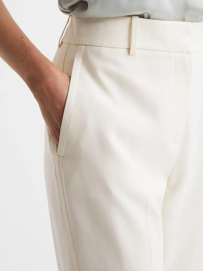 Reiss Trousers Ember Highrise Slim Leg Trousers Camel 8211 Women