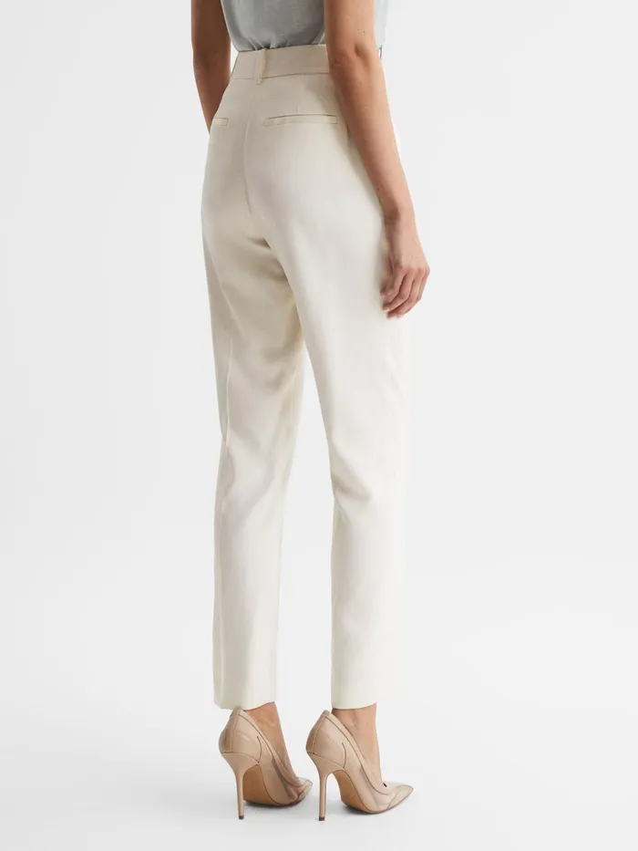 Reiss Trousers Ember Highrise Slim Leg Trousers Camel 8211 Women