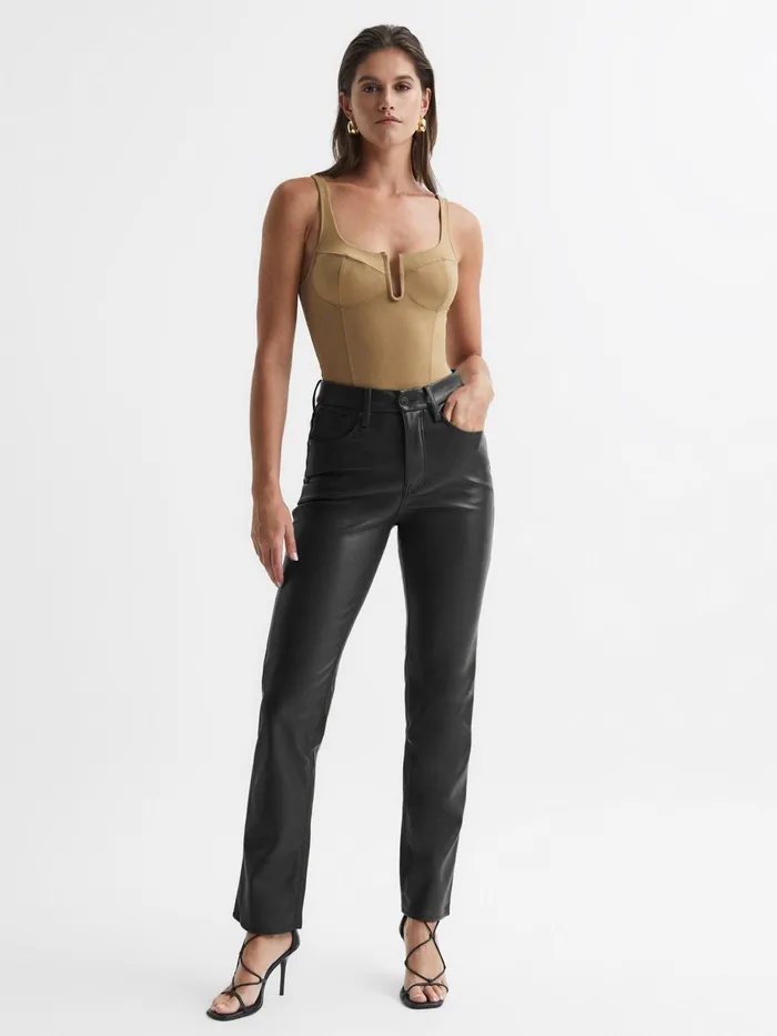 Reiss Trousers Good American Good American Better Than Leather Pants Black 8211 Women