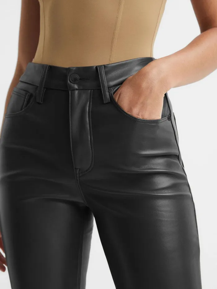 Reiss Trousers Good American Good American Better Than Leather Pants Black 8211 Women