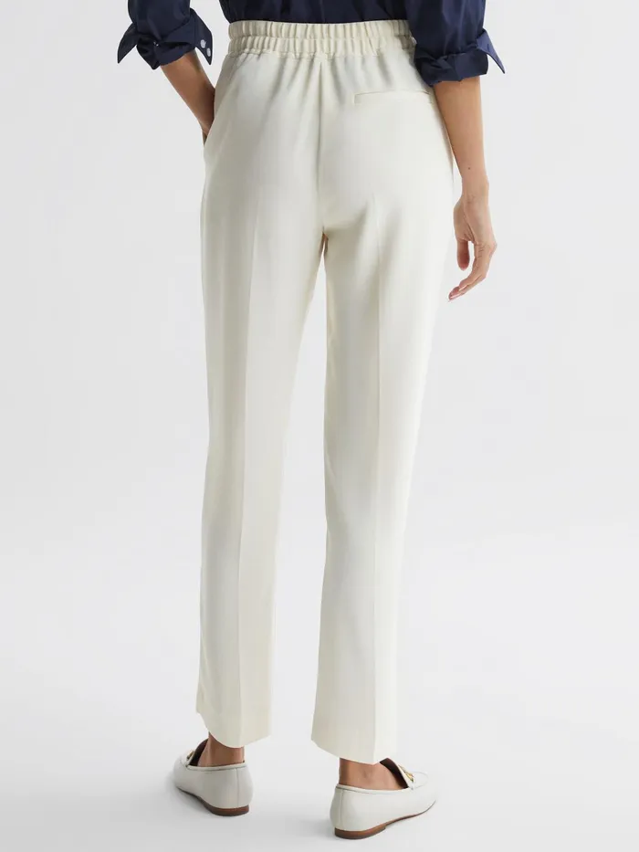 Reiss Trousers Hailey Pull On Trousers Cream 8211 Women