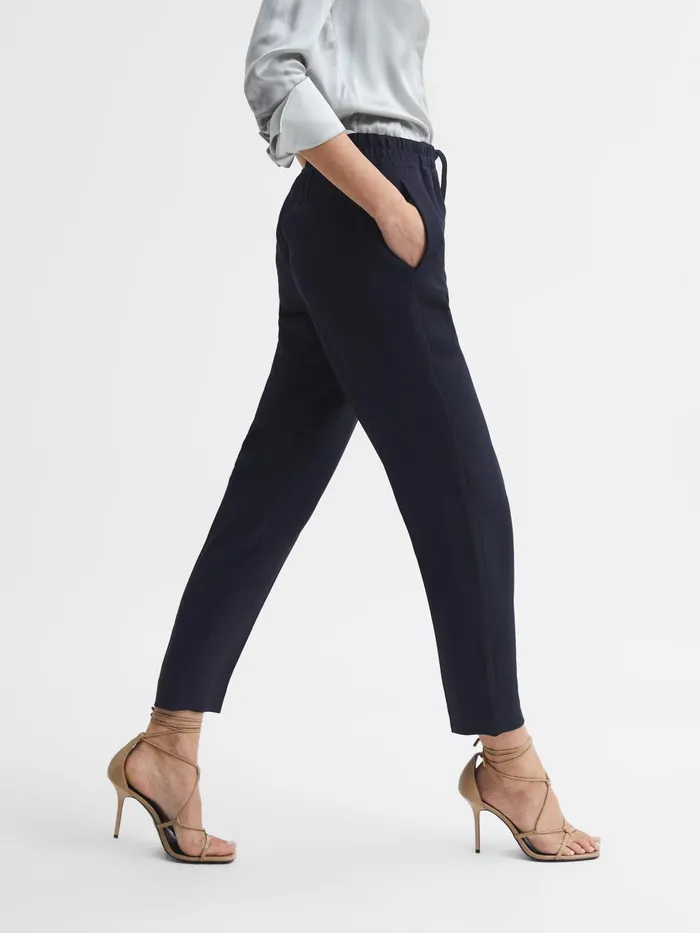 Reiss Trousers Hailey Pull On Trousers Navy 8211 Women