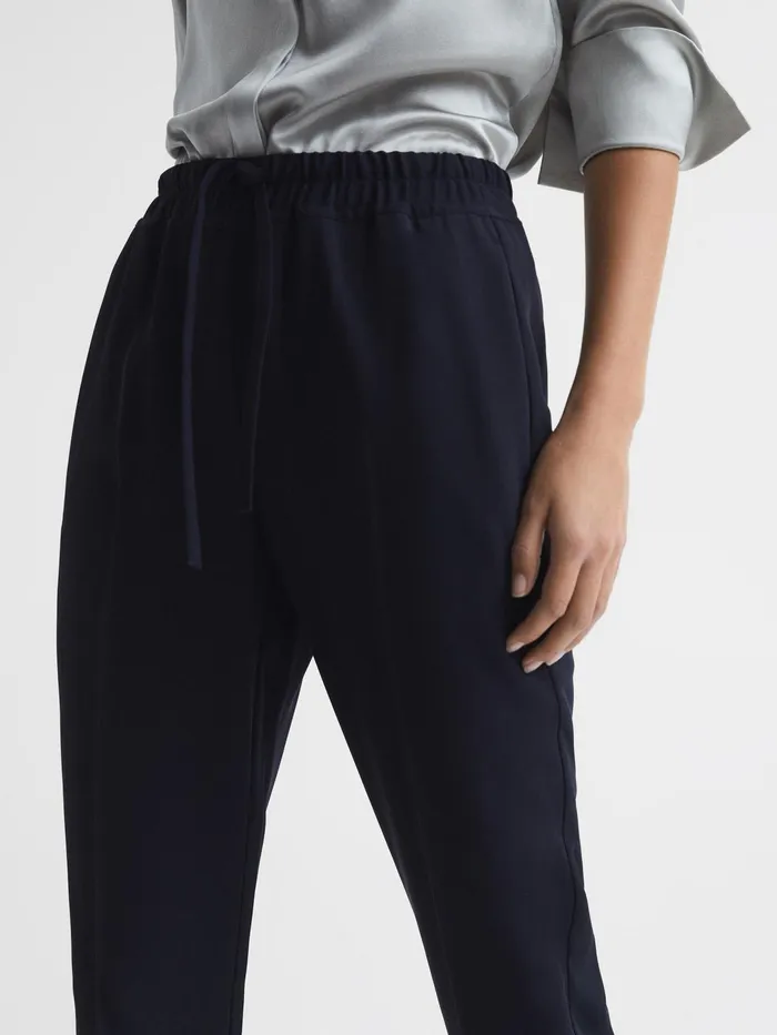 Reiss Trousers Hailey Pull On Trousers Navy 8211 Women