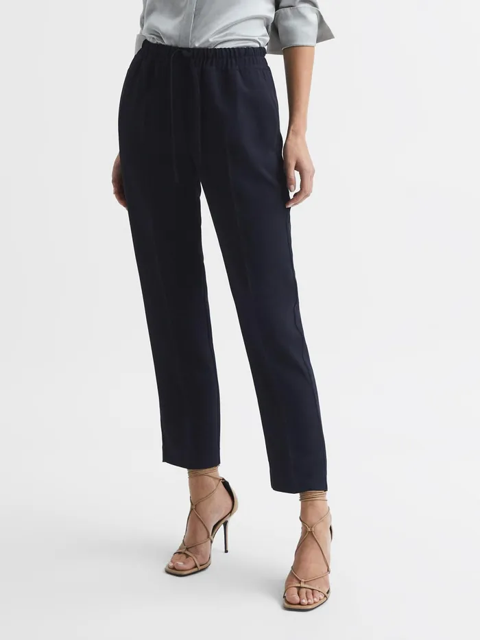Reiss Trousers Hailey Pull On Trousers Navy 8211 Women