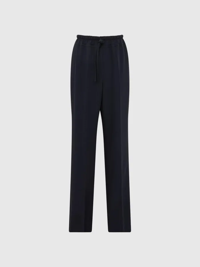 Reiss Trousers Hailey Wide Wide Leg Pull On Trousers Cream 8211 Women