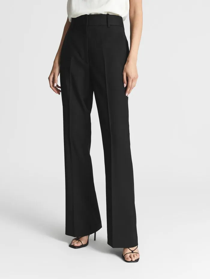Reiss Trousers Haisley Tailored Flare Trousers Black 8211 Women
