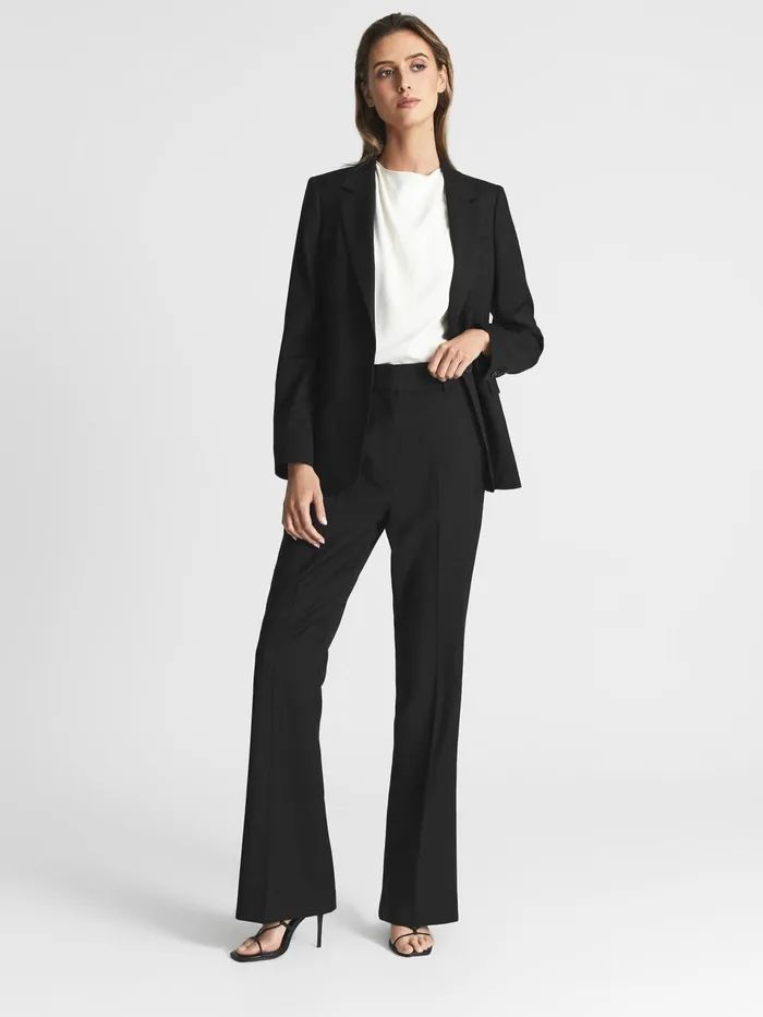 Reiss Trousers Haisley Tailored Flare Trousers Black 8211 Women
