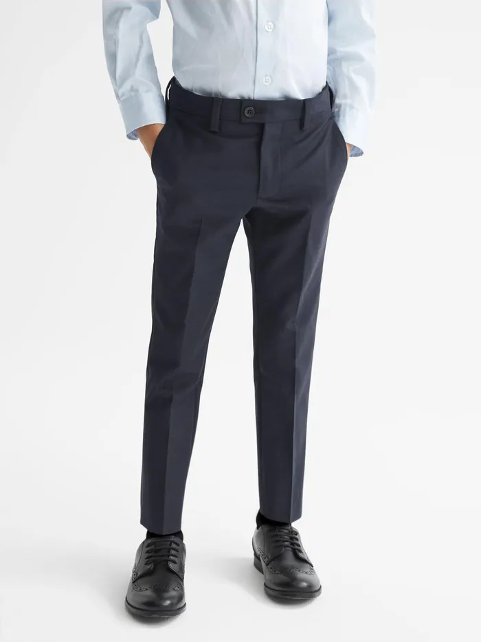 Reiss Trousers Hope Modern Fit Mixer Trousers Navy 8211 Children