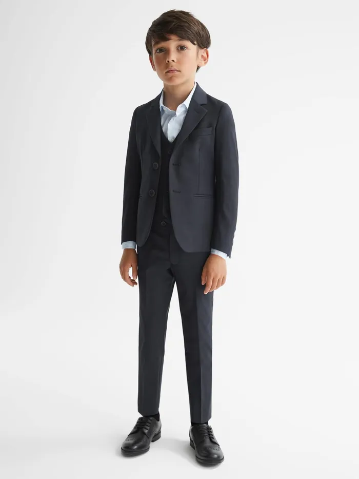 Reiss Trousers Hope Modern Fit Mixer Trousers Navy 8211 Children