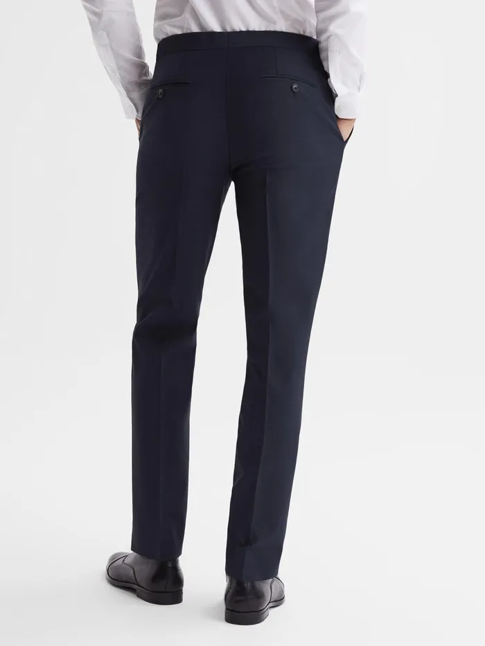 Reiss Trousers Hope Modern Fit Travel Trousers Navy 8211 Men
