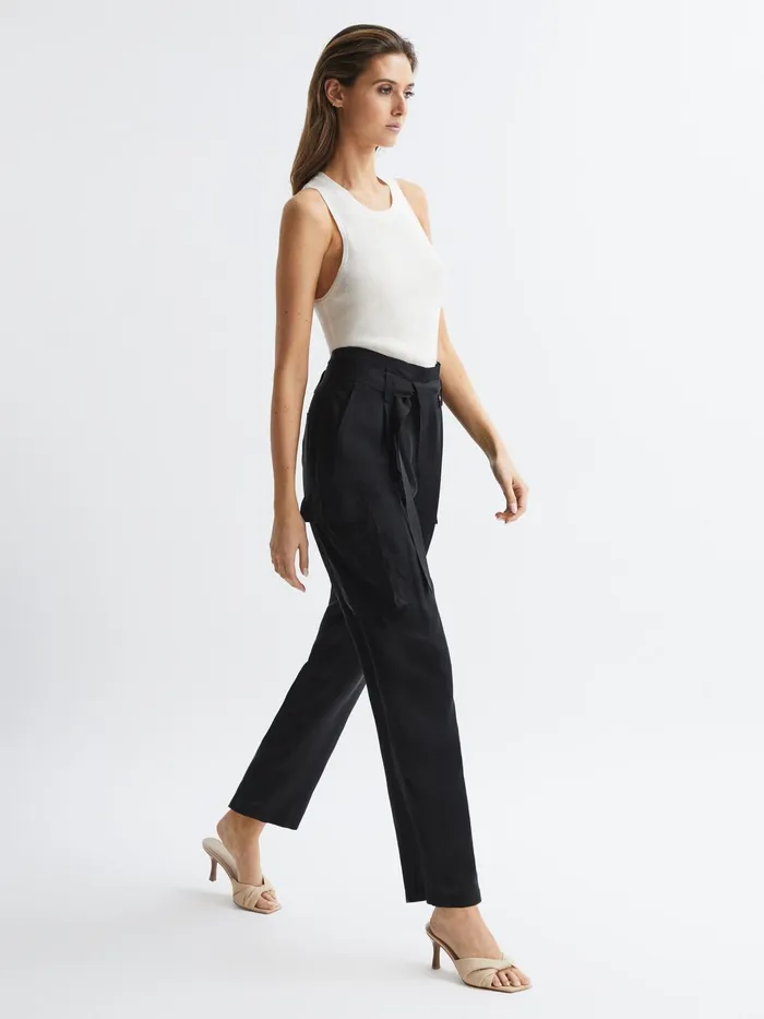 Reiss Trousers Joanie High Rise Straight Leg Utility Trousers Black 8211 Women Reiss Trousers Joanie High Rise Straight Leg Utility Trousers Black 8211 Women