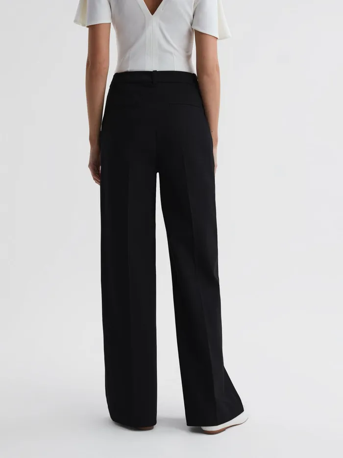 Reiss Trousers Joanne Wide Wide Leg Trousers Black 8211 Women