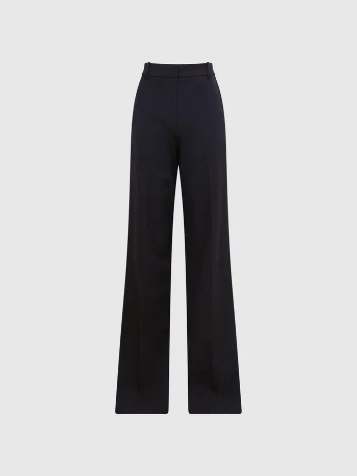 Reiss Trousers Joanne Wide Wide Leg Trousers Navy 8211 Women
