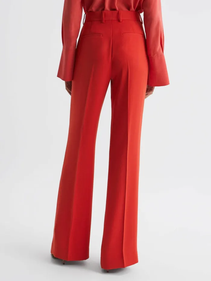 Reiss Trousers Maia Wide Leg Trousers Coral 8211 Women