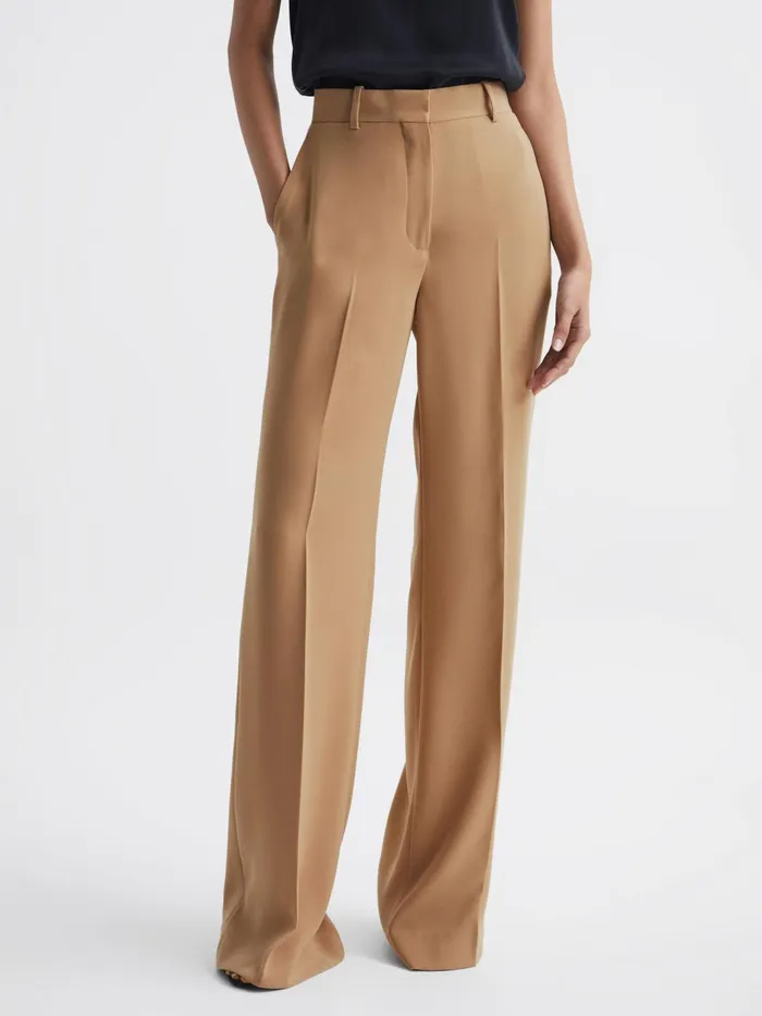 Reiss Trousers Margeaux Wide Leg Trousers Black 8211 Women