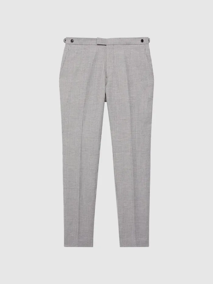 Reiss Trousers Matinee Wool Linen Blend Slim Fit Trousers Grey 8211 Men