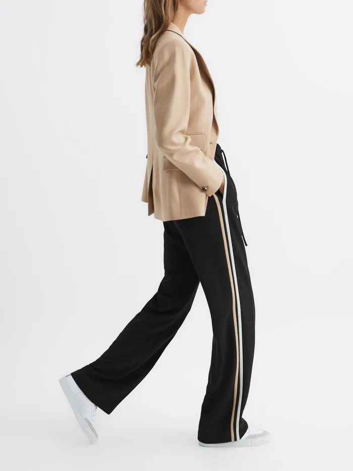 Reiss Trousers Odell Wide Leg Pull On Trousers Black 8211 Women