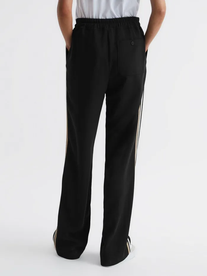 Reiss Trousers Odell Wide Leg Pull On Trousers Black 8211 Women