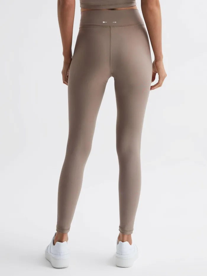 Reiss Trousers Peached The Upside Mid Rise Leggings Light Brown 8211 Women