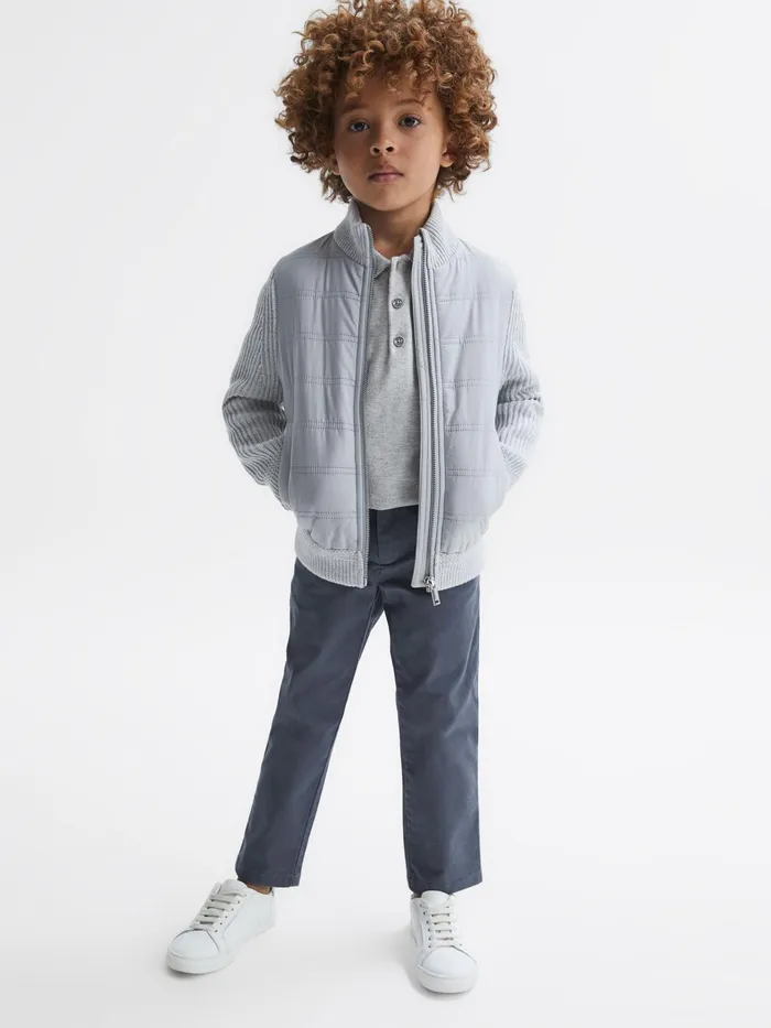 Reiss Trousers Pitch Slim Fit Casual Chinos Bright Airforce 8211 Children