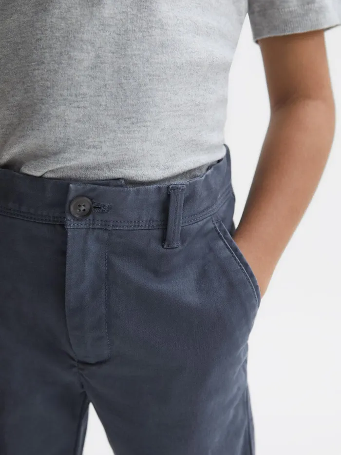 Reiss Trousers Pitch Slim Fit Casual Chinos Bright Airforce 8211 Children