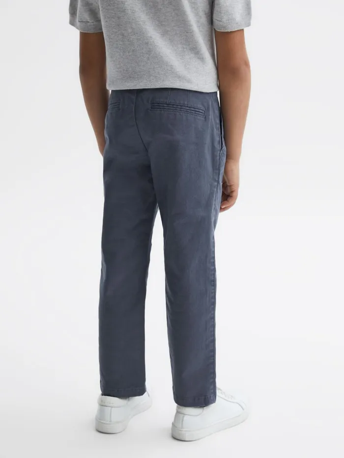 Reiss Trousers Pitch Slim Fit Casual Chinos Bright Airforce 8211 Children