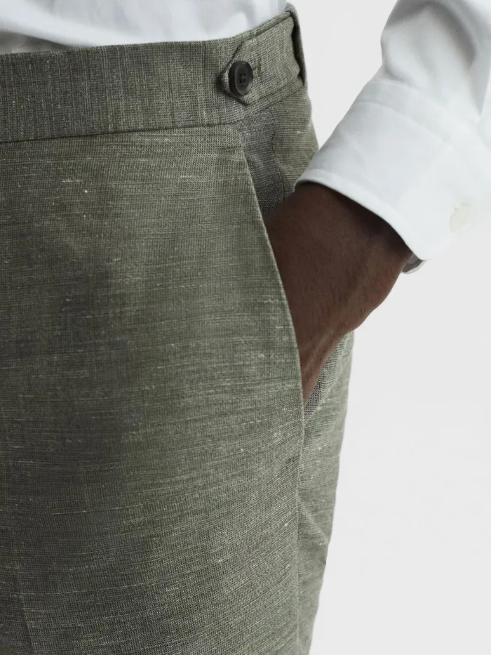 Reiss Trousers Riva WoolLinen Blend Trousers Sage 8211 Men