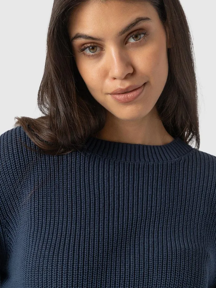 Remy Crop Sweater 8211 Navy Navy Women Saint And Sofia Knitwear