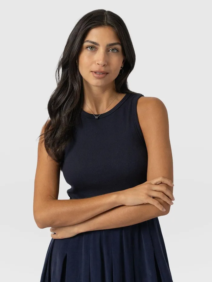Renee Contrast Dress 8211 Navy Navy Women Saint And Sofia Dresses