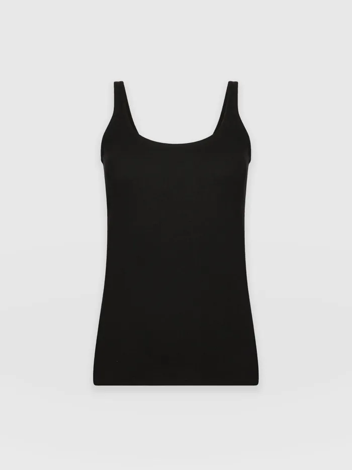 Rib Cami 8211 Black Black Women Saint And Sofia TShirts and Tanks