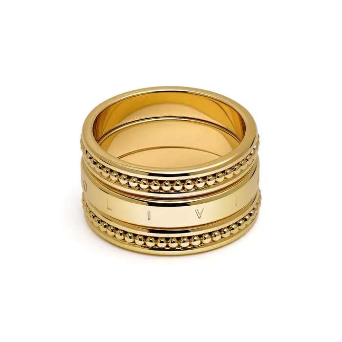 Rings Women Olivia Burton Ever Stacked Gold Plated Rings S