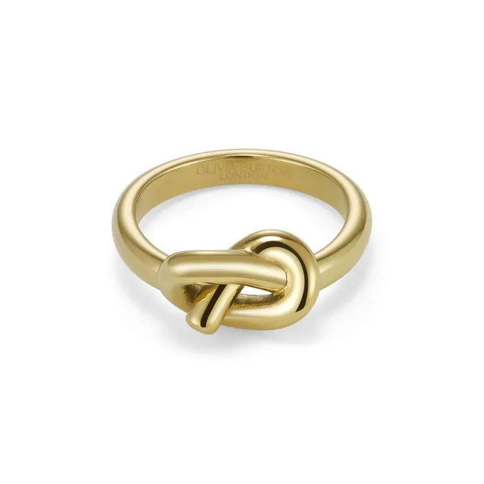 Rings Women Olivia Burton Lovers Knot Gold Plated Ring L